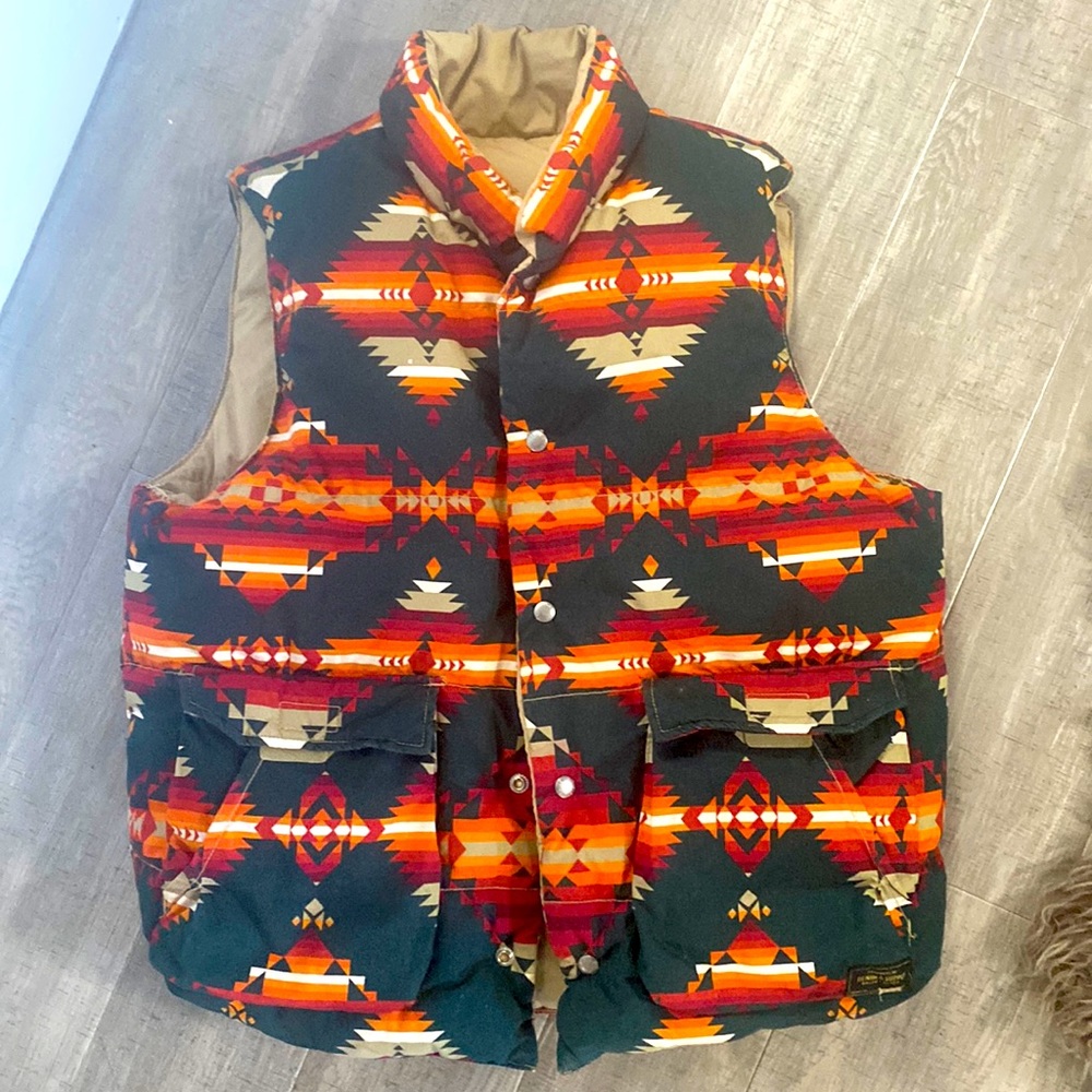 Ralph Lauren Denim & Supply Aztec style reversible down vest - XL.